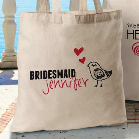 Bridesmaid - Canvas Tote - PersonalizationPop Test Store