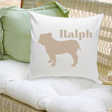 Classic Silhouette Personalized Dog Throw Pillow - PersonalizationPop Test Store