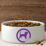 Circle of Love Silhouette Large Dog Bowl - PersonalizationPop Test Store
