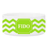 Colorful Classic Large Dog Bowls - Cheerful Chevron