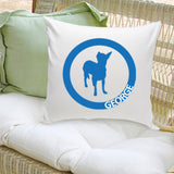 Classic Circle Silhouette Personalized Dog Throw Pillow - PersonalizationPop Test Store