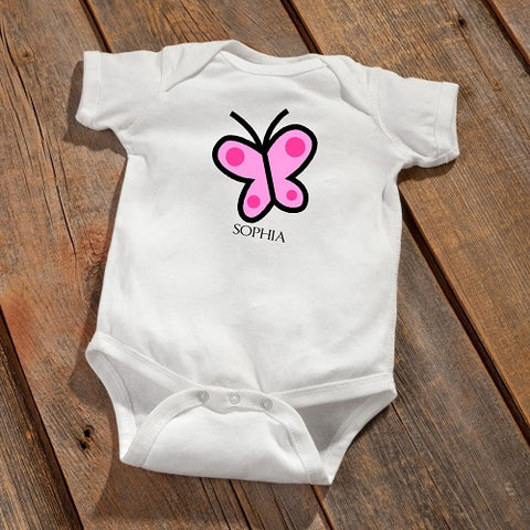Personalized Baby Onesie - Butterfly Design - PersonalizationPop Test Store