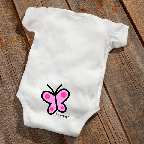 Personalized Baby Botty Onesie - Butterfly Design - PersonalizationPop Test Store