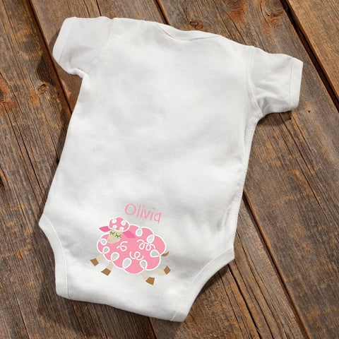 Personalized Baby Botty Onesie - Sheep Design - PersonalizationPop Test Store