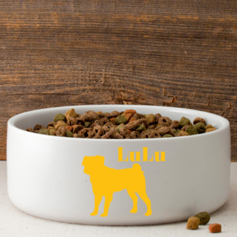Man's Best Friend Silhouette Large Dog Bowl