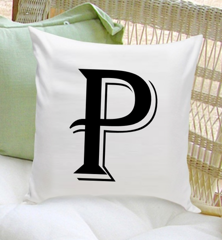 Personalized Initial Throw Pillow - PersonalizationPop Test Store