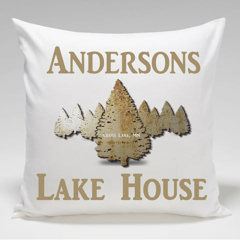 Cabin Throw Pillow-Spruce - PersonalizationPop Test Store