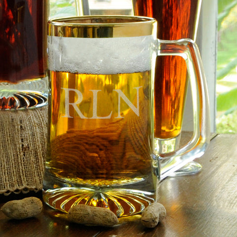 Gold Rimmed 25 oz. Sports Mug