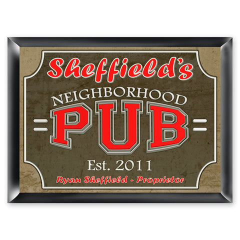 Personalized Traditional Pub Sign - Neighbor