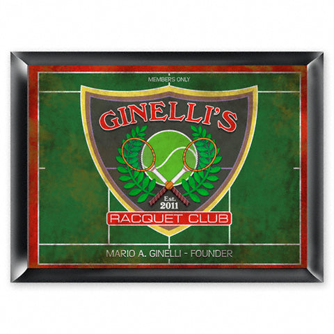 Personalized Traditional Pub Sign - Racquet