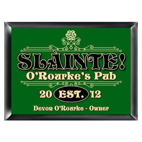 Personalized Traditional Pub Sign - Slainte