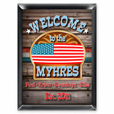Personalized Traditional Pub Sign - Welcome