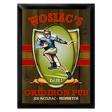 Personalized Traditional Pub Sign - Gridiron