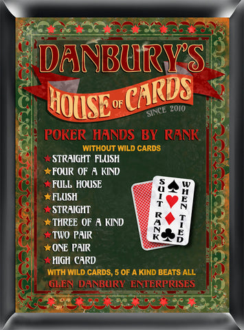 Personalized Traditional Pub Sign - House of Cards