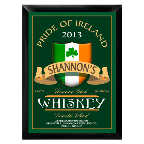 Personalized Traditional Pub Sign - Irish Whiskey