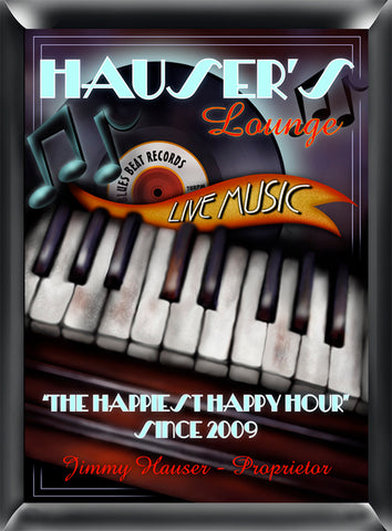 Personalized Traditional Pub Sign - Piano Lounge