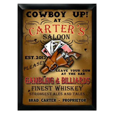 Personalized Traditional Pub Sign - Saloon