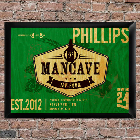 Personalized Traditional Pub Sign - Tap Room