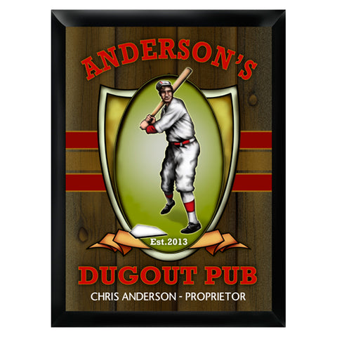 Personalized Traditional Pub Sign - Dugout