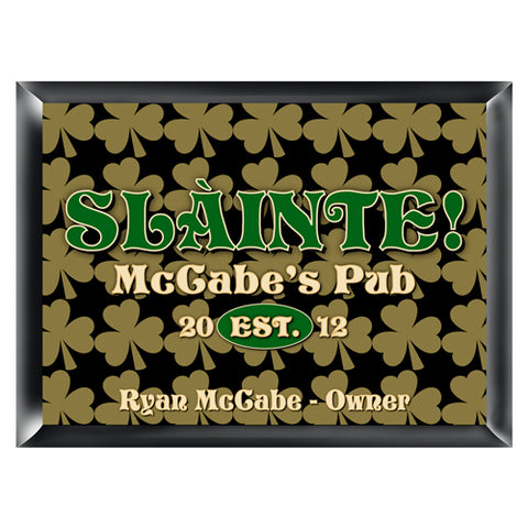 Personalized Traditional Pub Sign - Field of Clover