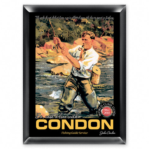 Personalized Traditional Pub Sign - Fisher's Guide