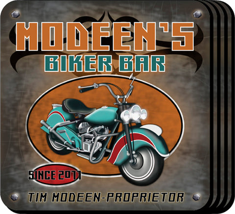 Coaster Set - Biker - PersonalizationPop Test Store
