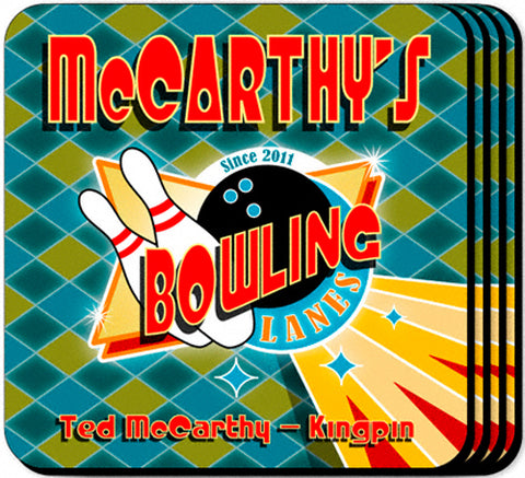 Coaster Set - Bowling - PersonalizationPop Test Store
