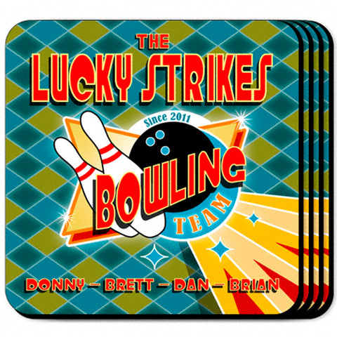 Coaster Set - Bowl Team - PersonalizationPop Test Store