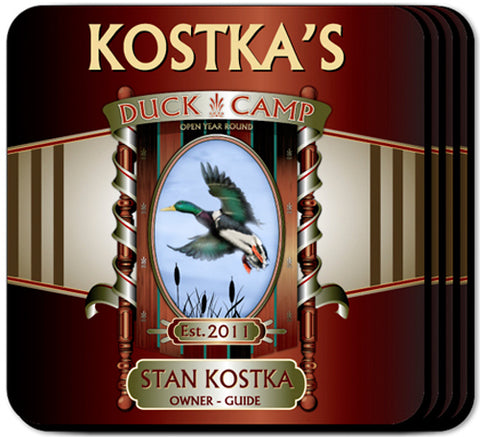 Coaster Set - Duck Camp - PersonalizationPop Test Store