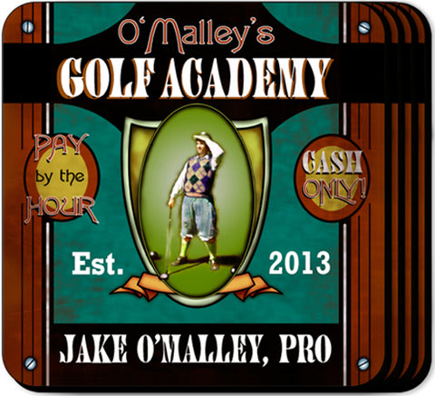 Coaster Set - Golf Academy - PersonalizationPop Test Store