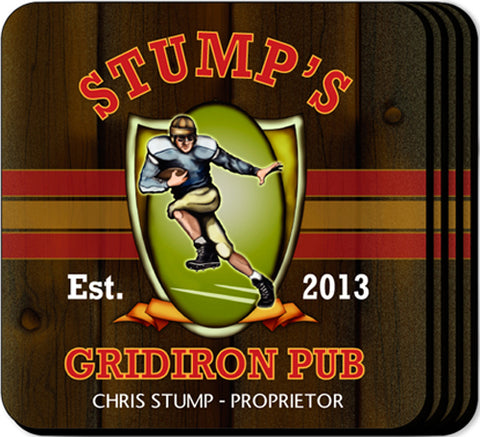 Coaster Set - Gridiron - PersonalizationPop Test Store
