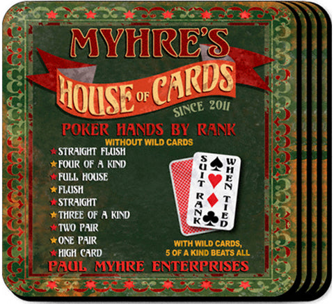 Coaster Set - House of Cards - PersonalizationPop Test Store