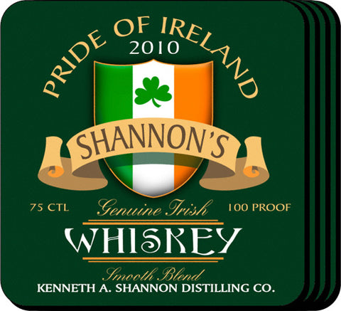 Coaster Set - Irish Whiskey - PersonalizationPop Test Store