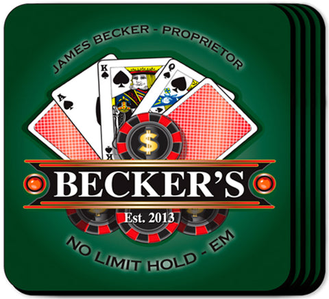 Coaster Set - Poker - PersonalizationPop Test Store