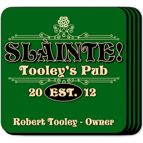 Coaster Set - Slainte Classic - PersonalizationPop Test Store