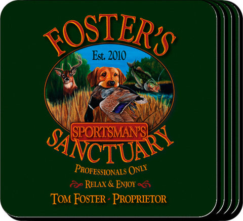 Coaster Set - Sports Man - PersonalizationPop Test Store
