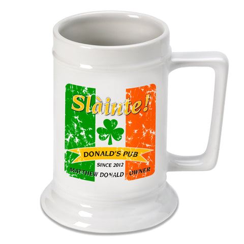16oz. Ceramic Beer Stein - Irish Pride - PersonalizationPop Test Store