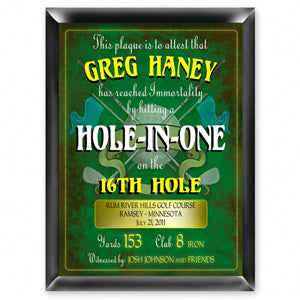 Hole in One Plaque