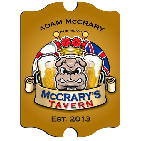 Vintage Series Personalized Sign - Bull Dog