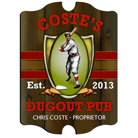 Vintage Series Personalized Sign - Dugout