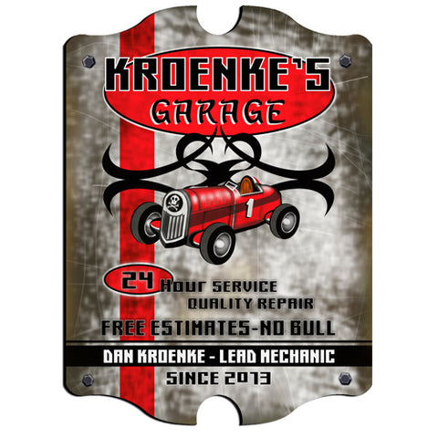 Vintage Series Personalized Sign - Garage
