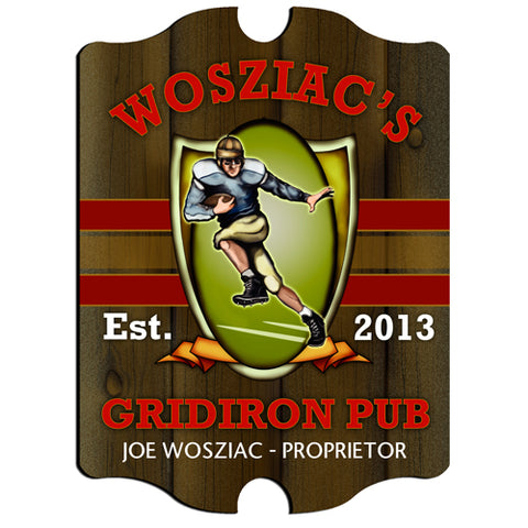 Vintage Series Personalized Sign - Gridiron