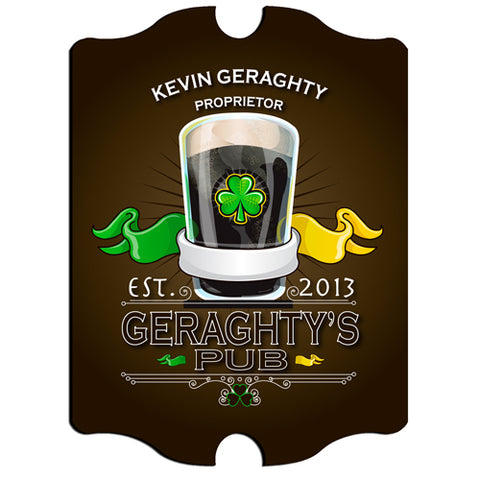Vintage Series Personalized Sign - Irish Pub