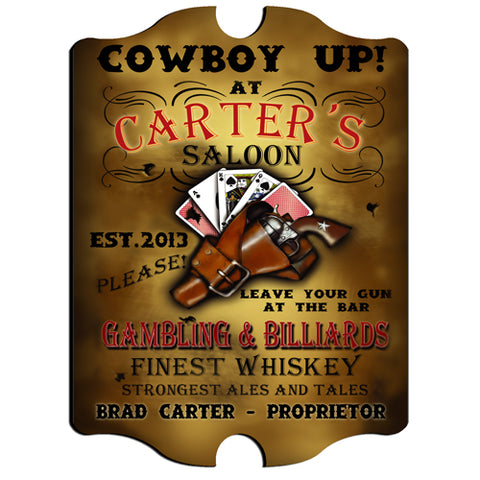 Vintage Series Personalized Sign - Saloon