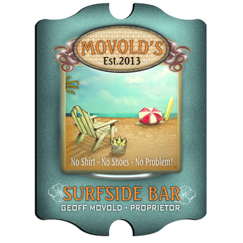 Vintage Series Personalized Sign - Surfside Bar