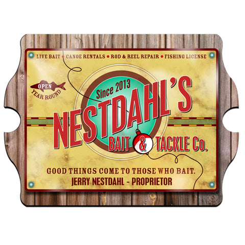 Vintage Series Personalized Signs - Bait & Tackle