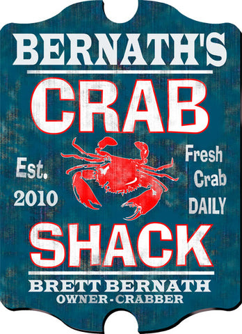 Vintage Series Personalized Sign - Crab Shack