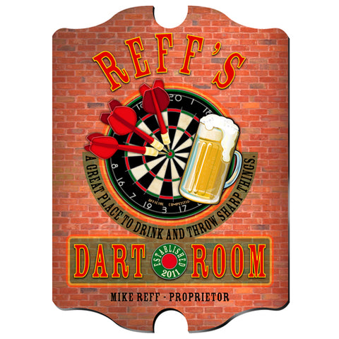 Vintage Series Personalized Sign - Darts