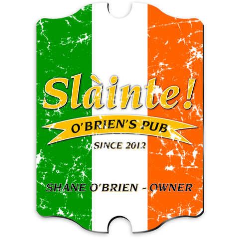 Vintage Series Personalized Sign - Pride Irish