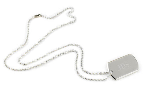 Small Nickel Plated Dog Tag